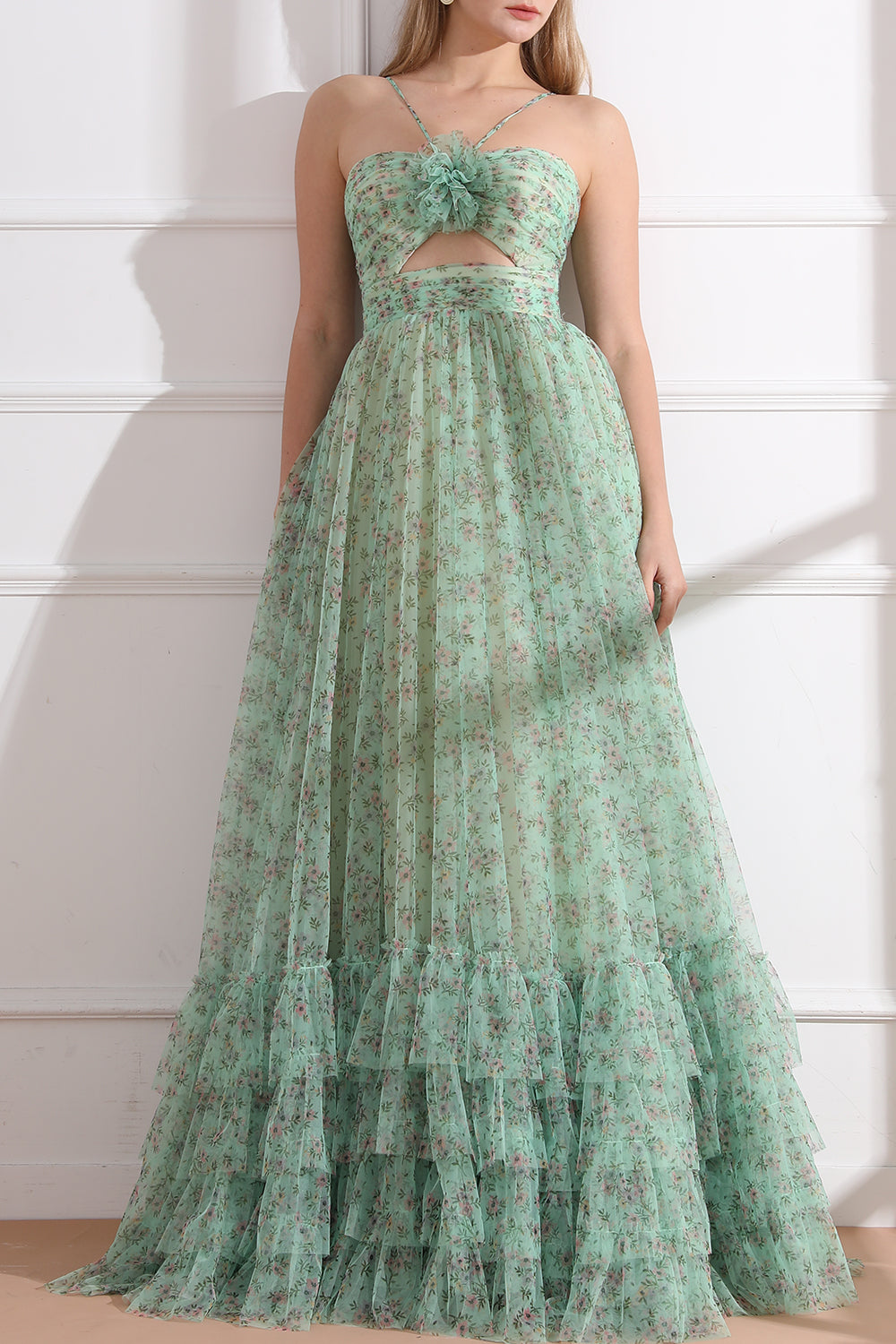 MissJophiel Cut Out Corset Floral Print Tulle Tiered Prom Dress Other / Tea Length / US6 MissJophiel Cut Out Corset Floral Print Tulle Tiered Prom Dress Other / Tea Length / US6