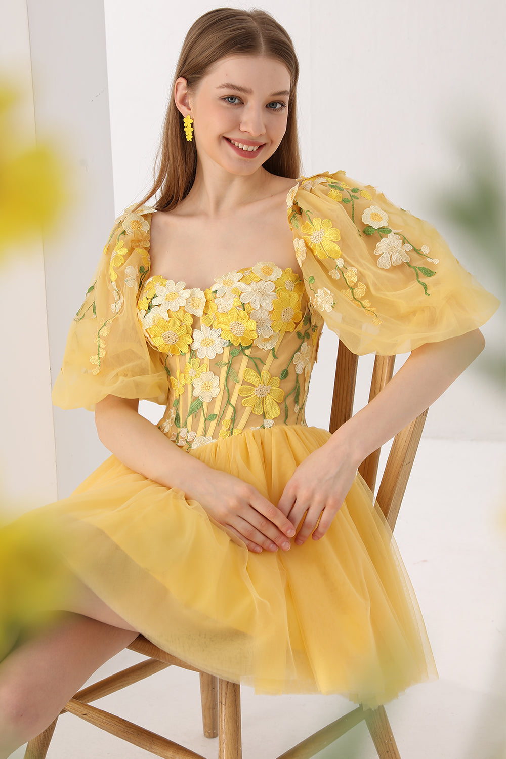 corset puff dress Corset dress off-the-shoulder linen puff sleeve with boning and lace-up back