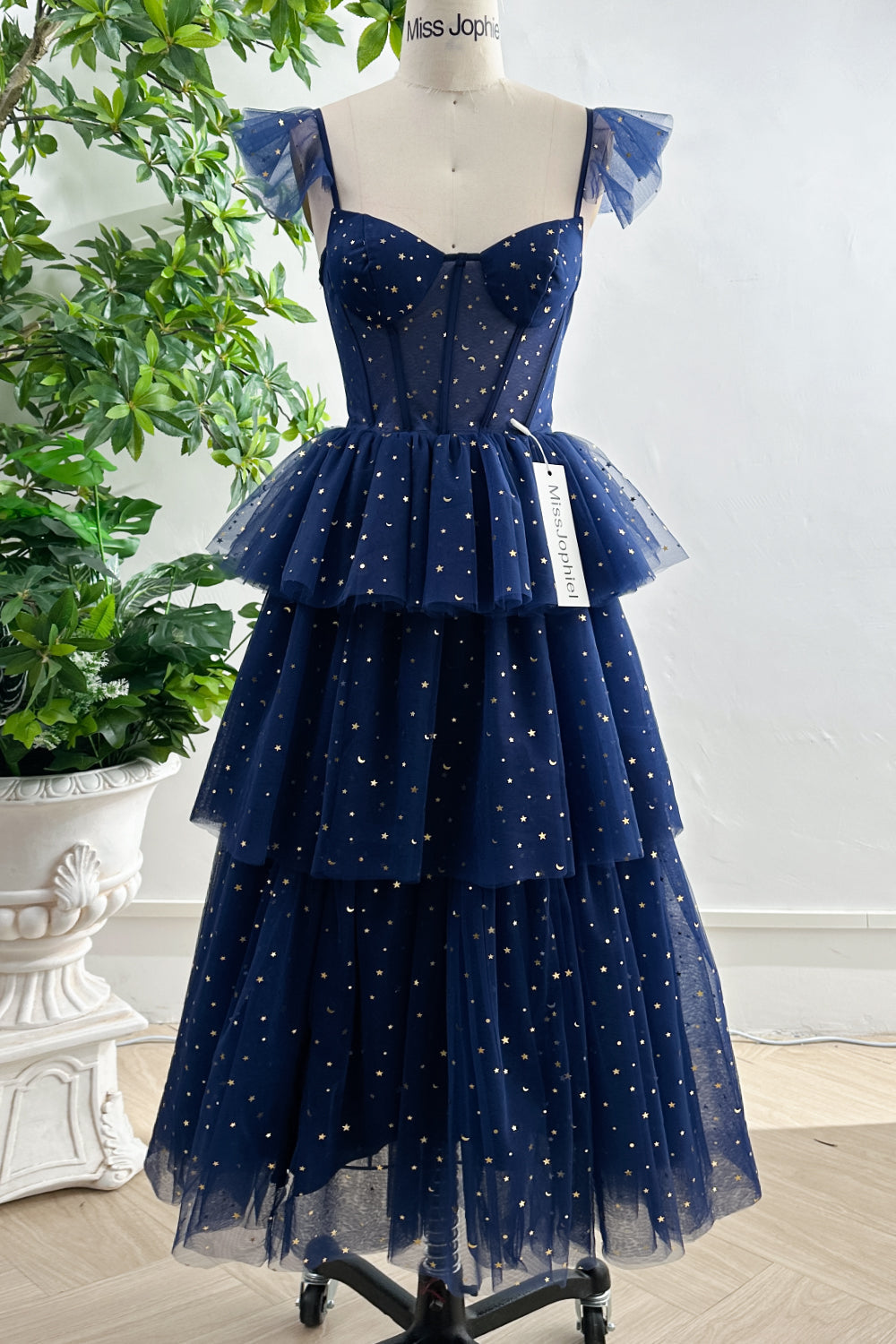 corset tiered midi dress Helsi Frankie Corseted Tiered Midi Dress