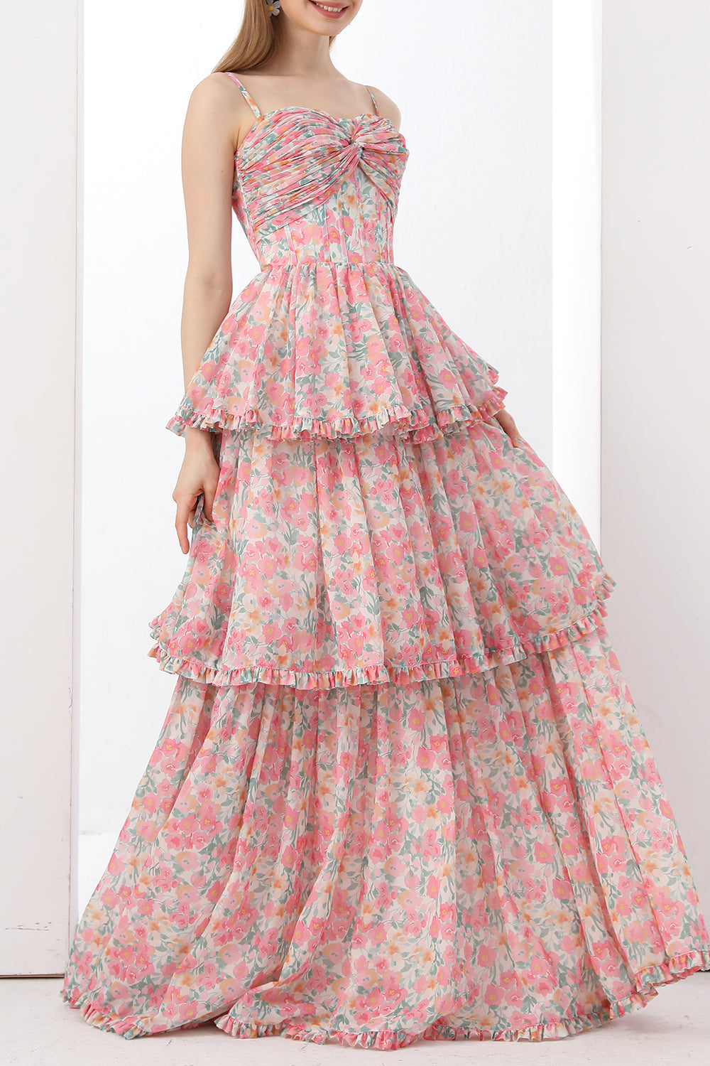 pink floral leopard print tiered corset dress Dreamylily Women Leopard Print Corset A Line Short Floral Homecoming Dress with Beading