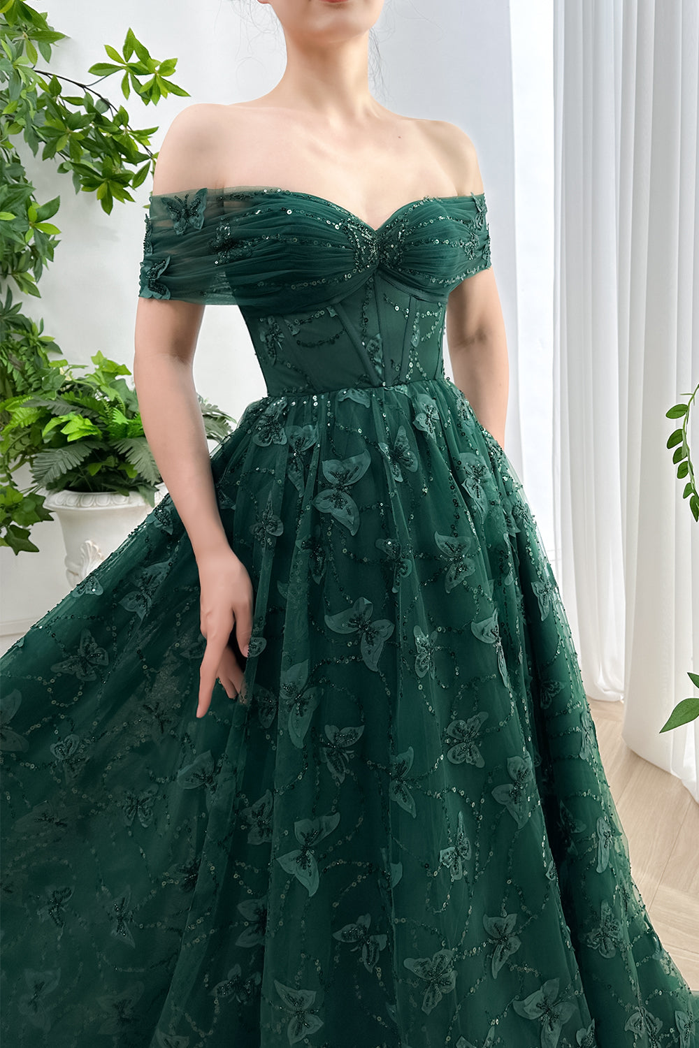 MissJophiel Corset Off the Shoulder Beaded Butterfly Long Dress Other / Above Knee / US14 MissJophiel Corset Off the Shoulder Beaded Butterfly Long Dress Other / Above Knee / US14