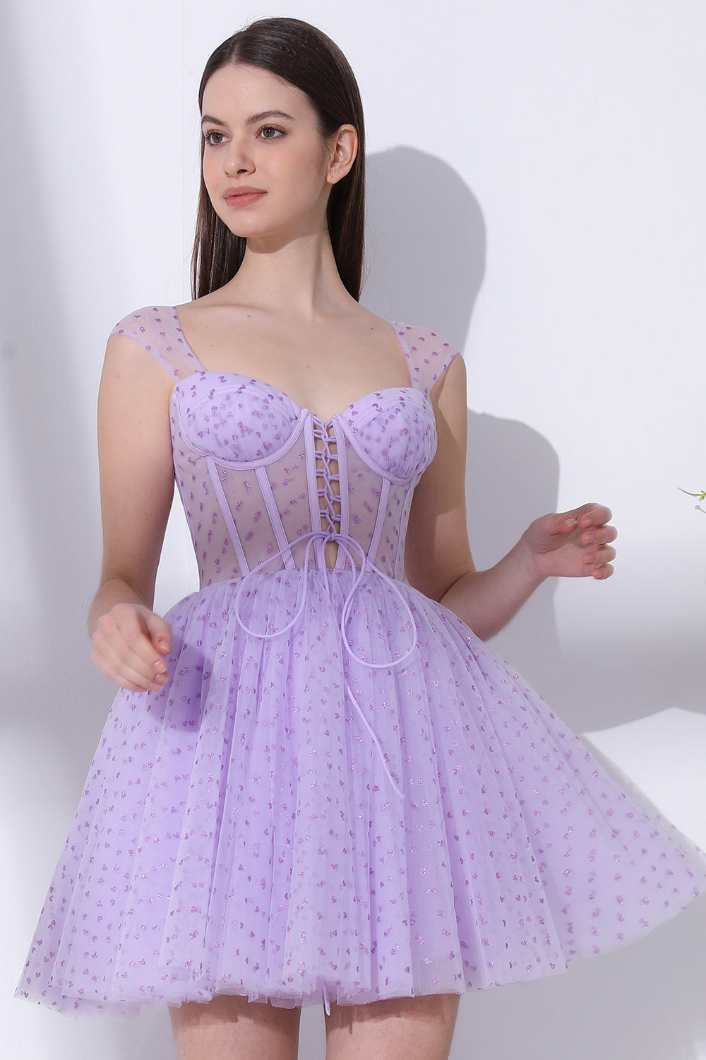 MissJophiel Corset Lavender Sweetheart Mini Dress with Lace Up Other / Floor Length / US8 MissJophiel Corset Lavender Sweetheart Mini Dress with Lace Up Other / Floor Length / US8