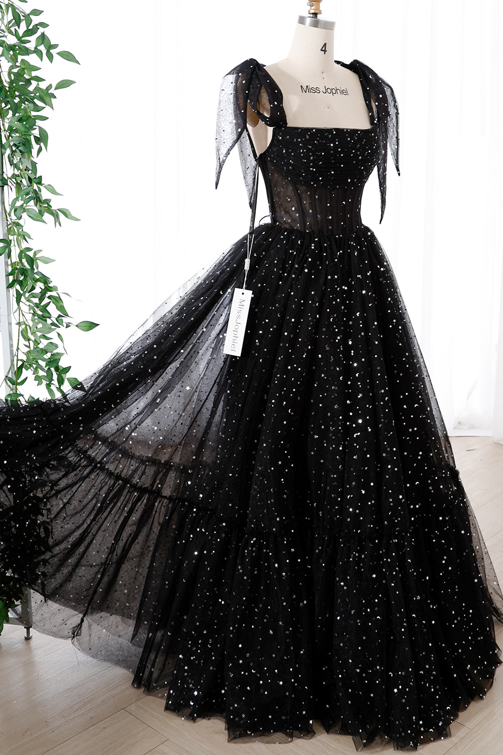 star corset dress Corset Bodice Stars Prom Dress Sexy Prom Gown with Slit ARD2742