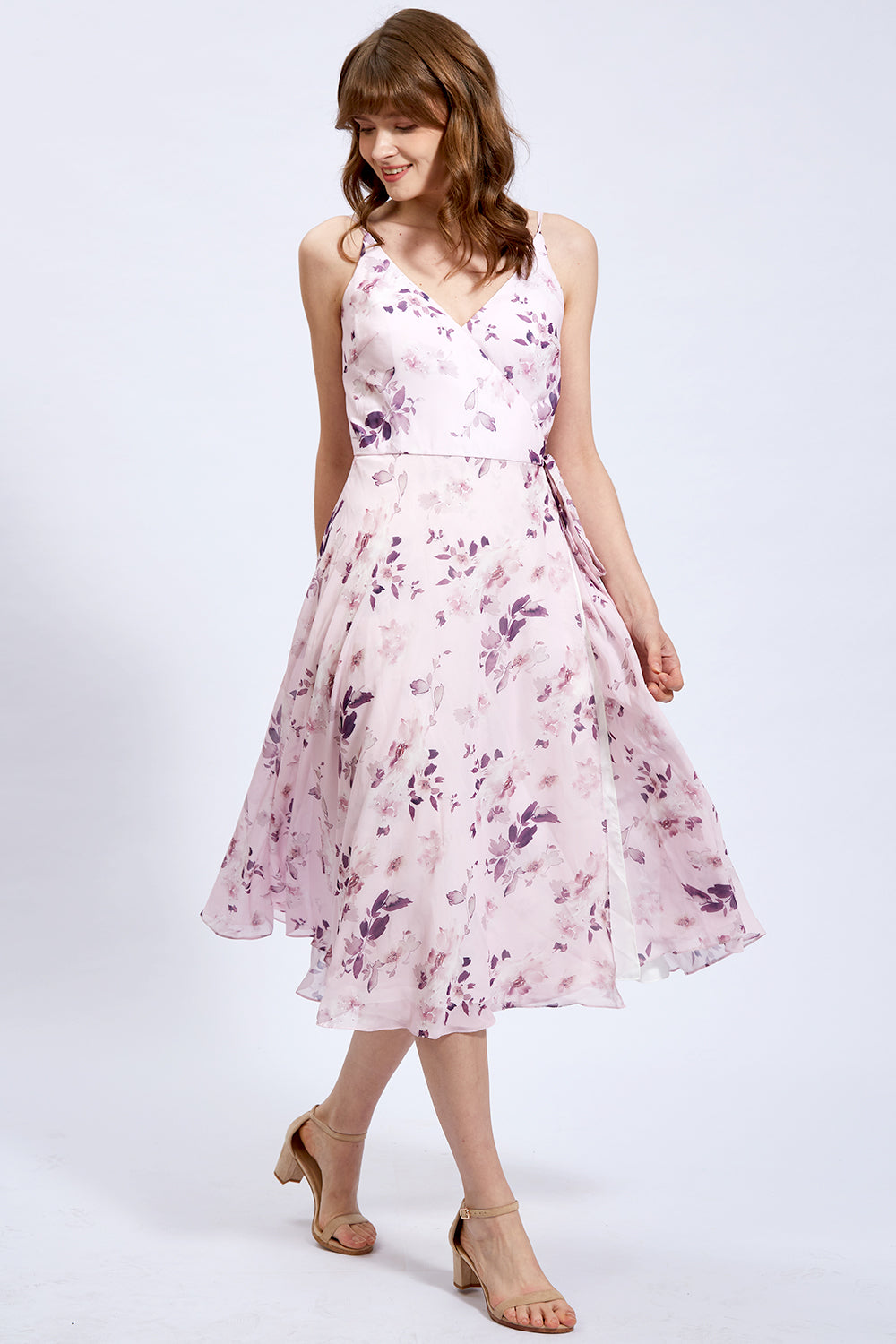 V Neck Sleeveless Midi Wedding Guest Dress Pink as Pictures / Floor Length / US12 V Neck Sleeveless Midi Wedding Guest Dress Pink as Pictures / Floor Length / US12