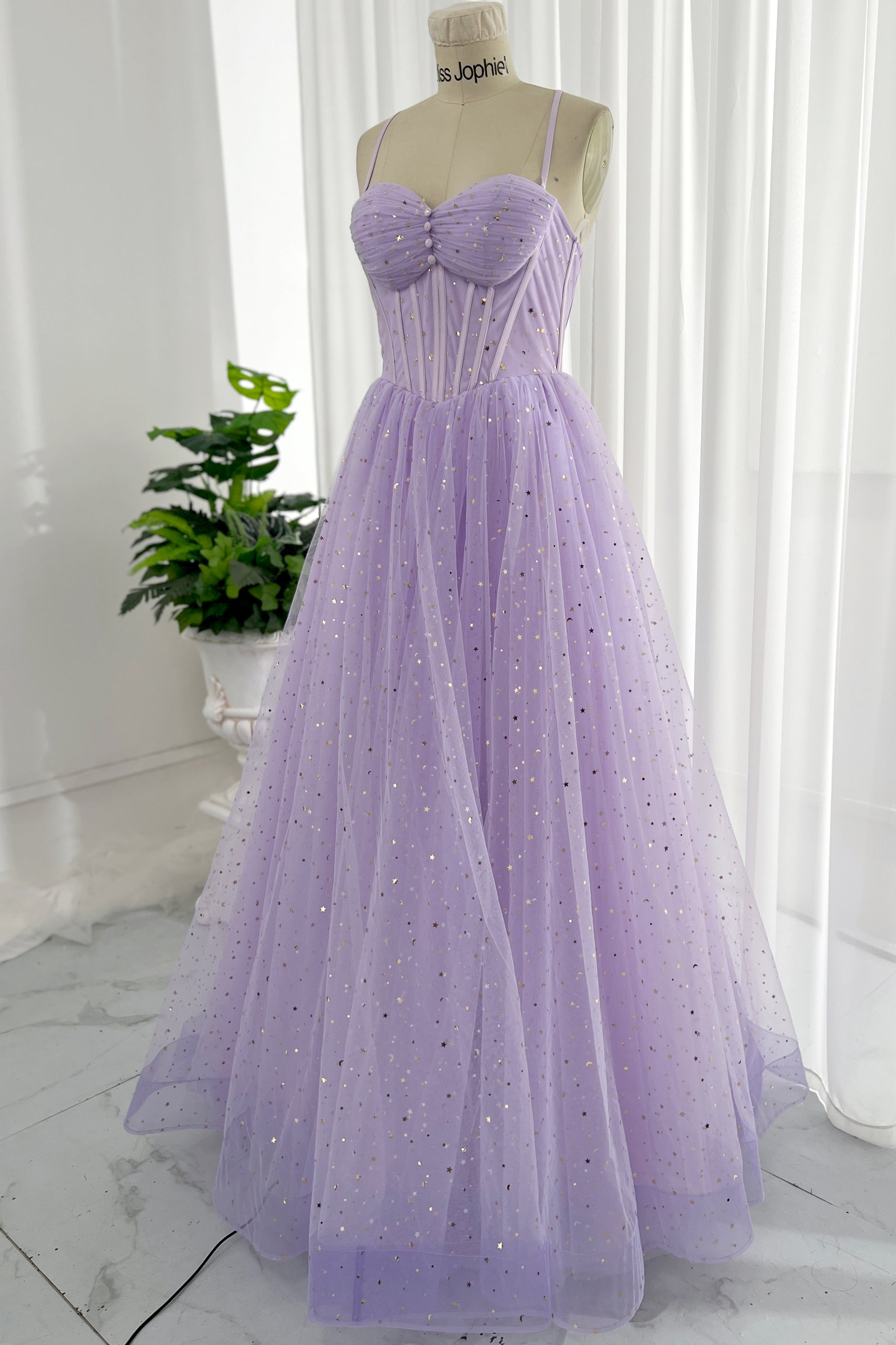 MissJophiel Lace Up Back Sweetheart Neckline Tulle Prom Dress Lavender / Above Knee / US6 MissJophiel Lace Up Back Sweetheart Neckline Tulle Prom Dress Lavender / Above Knee / US6