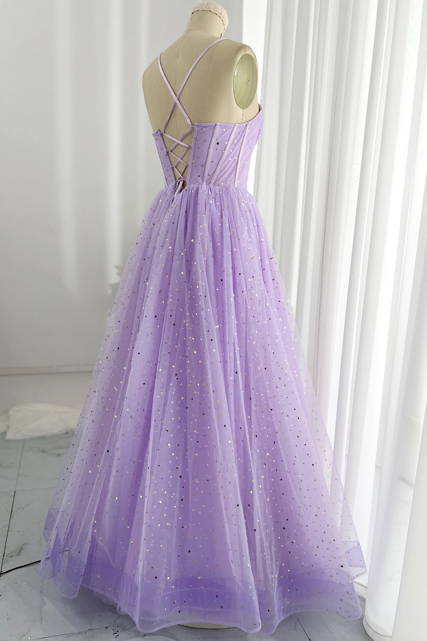 Sweetheart Neckline Lace-Up Back Ruffle Skirt Gown Teal main image 1