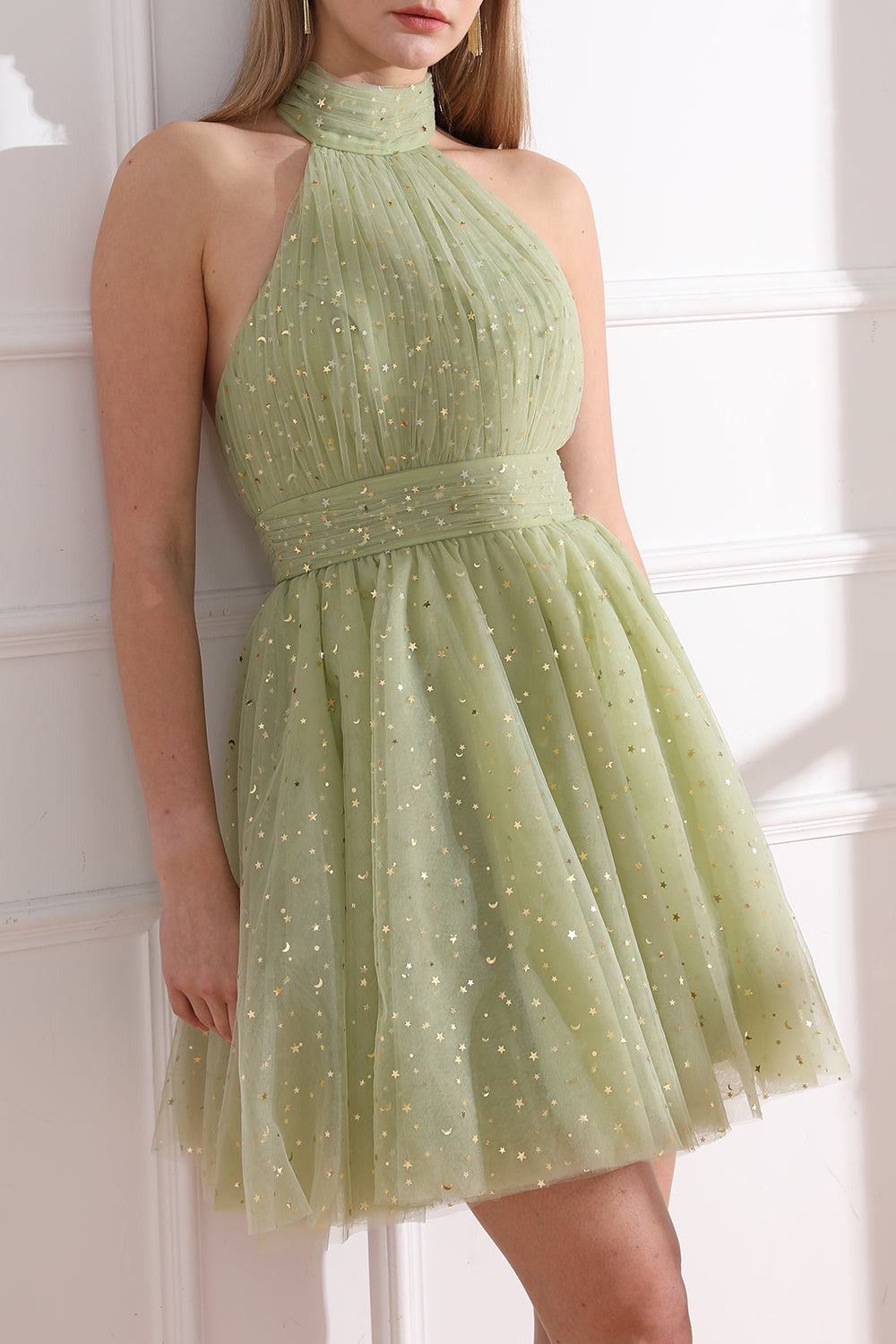 MissJophiel Halter High Neck Mini Prom Dress MissJophiel Halter High Neck Mini Prom Dress