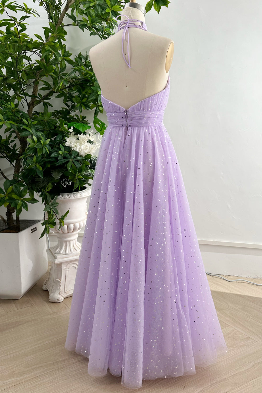 MissJophiel Halter High Neck Mini Prom Dress Lavender / Floor Length / US2 MissJophiel Halter High Neck Mini Prom Dress Lavender / Floor Length / US2