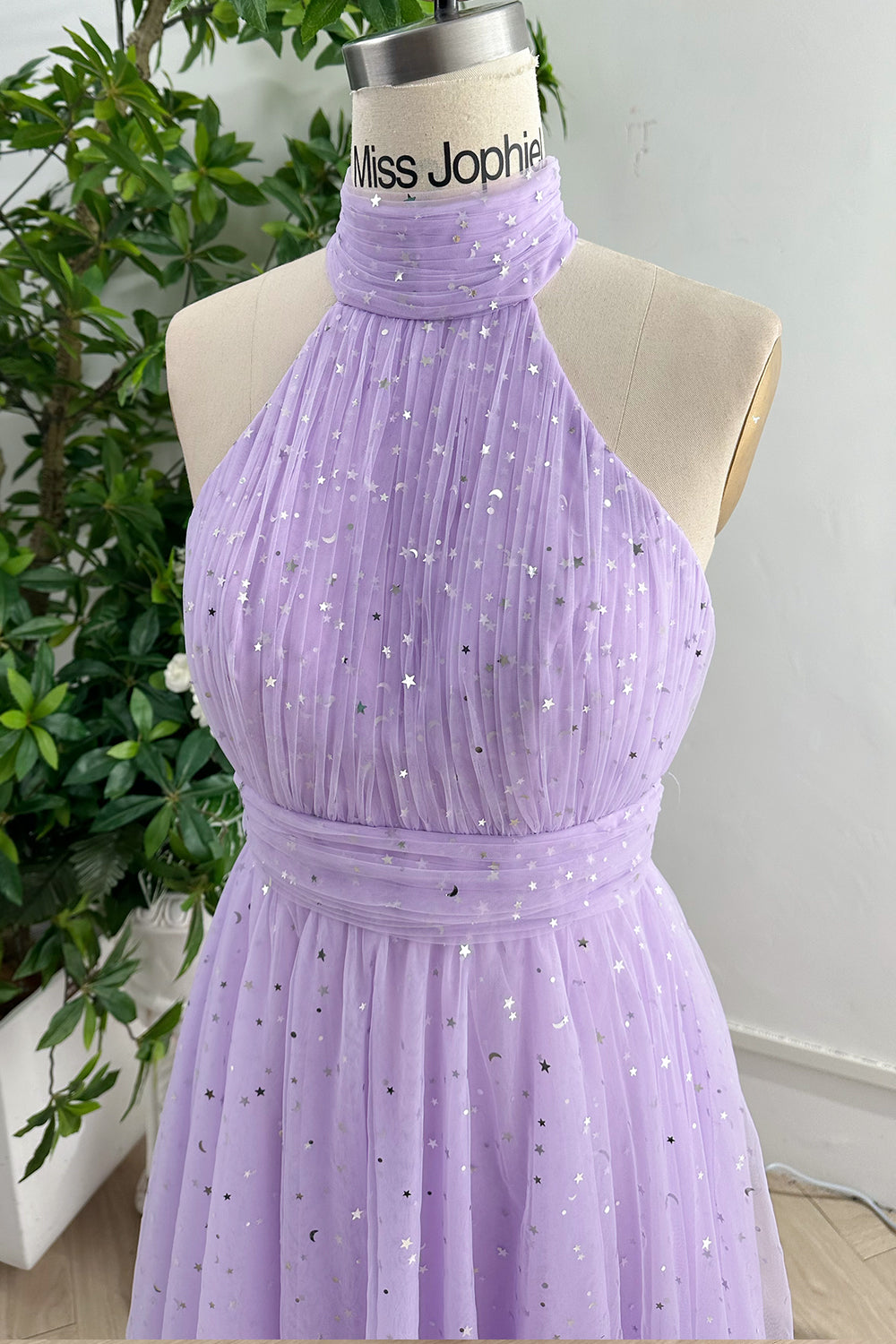 MissJophiel Halter High Neck Mini Prom Dress Lavender / Floor Length / US2 MissJophiel Halter High Neck Mini Prom Dress Lavender / Floor Length / US2
