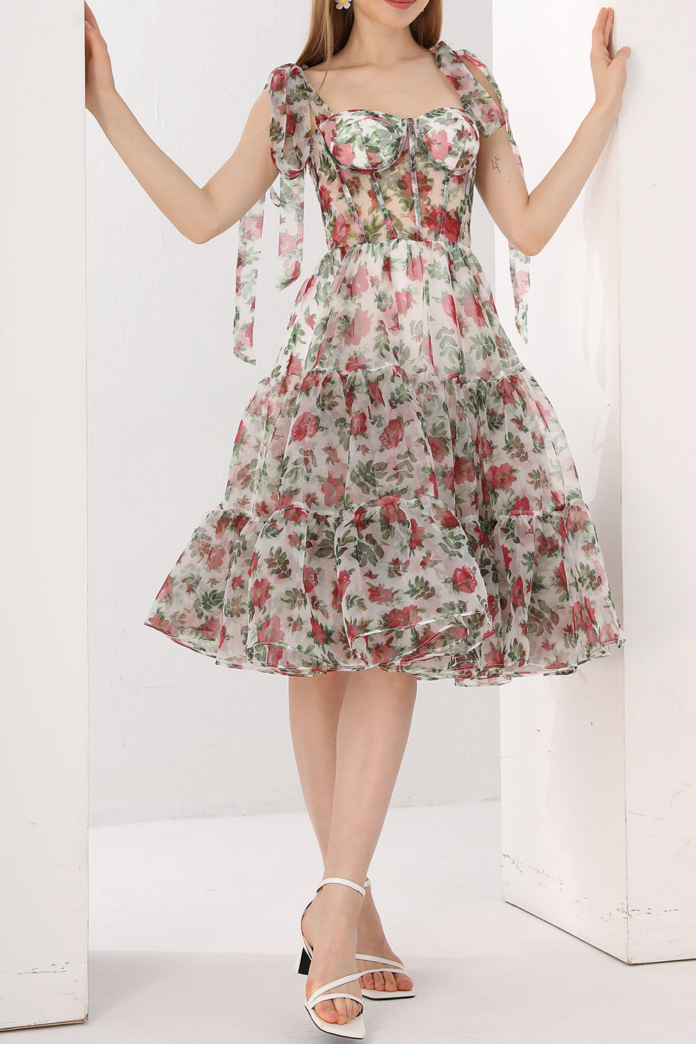 NEW WITH TAGS: Printed hot Corset Style Dress