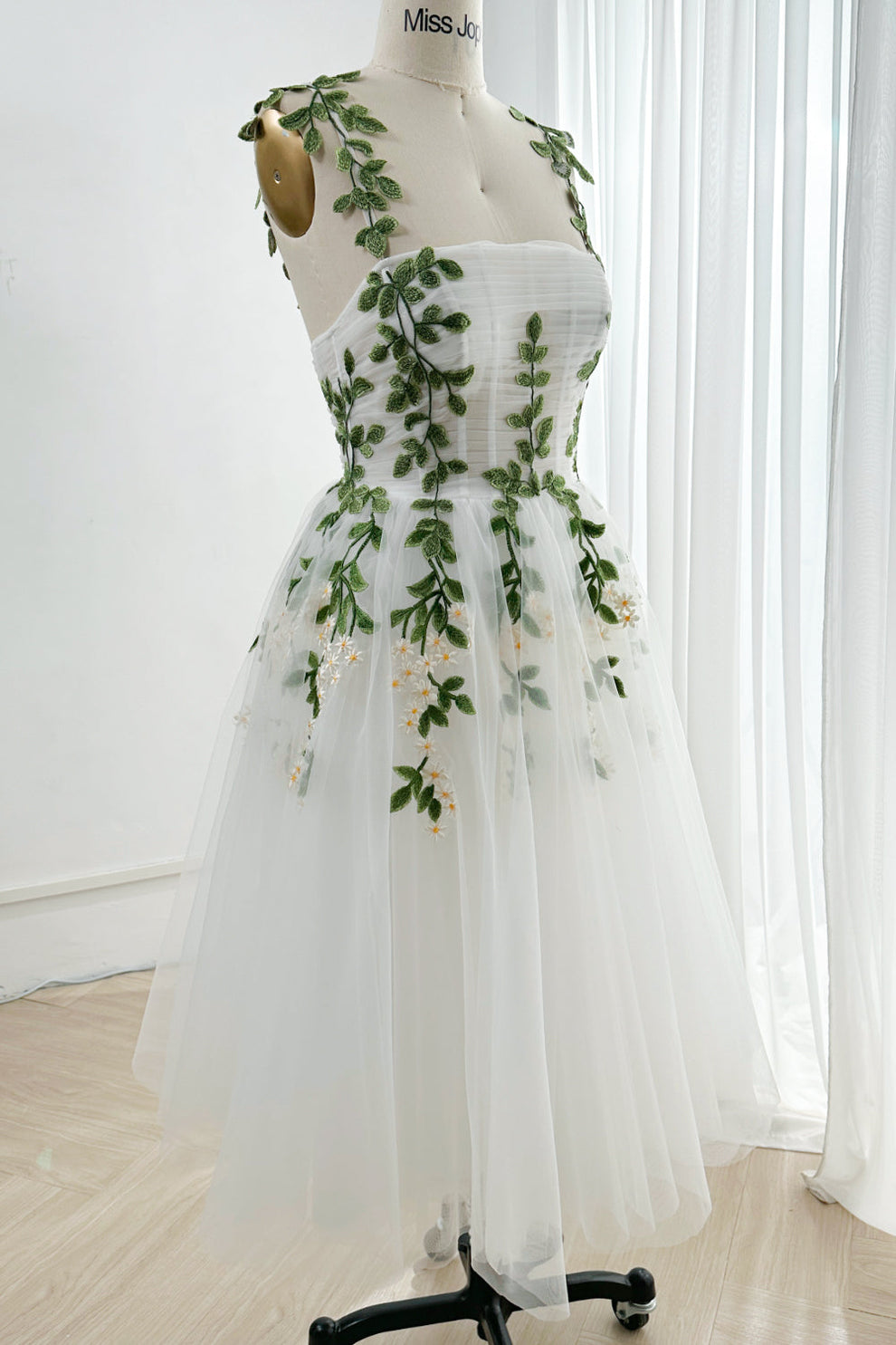 Fantasy Sequin Costume Halloween Dress | Strapless Leaf Mini Dress