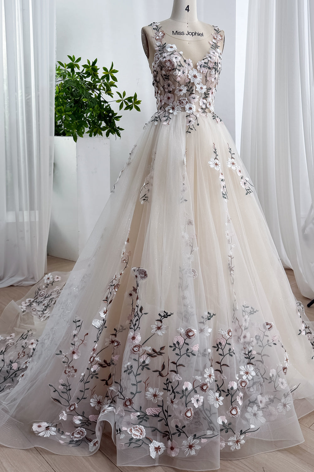 ivory colored wedding dresses Spaghetti Strap See Through Ball Gown Dress And its halter neckline detail makes you look very mature and sexy Buy Ivory Wedding Dresses and