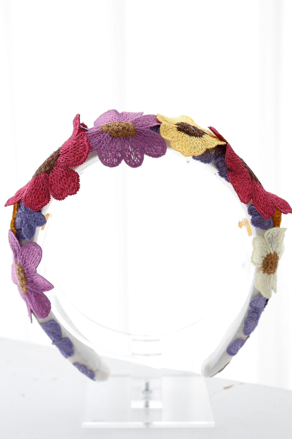 3D Floral Applique Handmade Colorful Headband