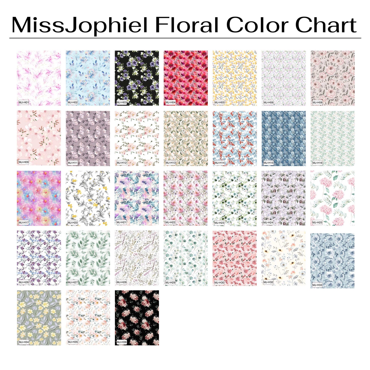 Floral Pattern Sample Fabric