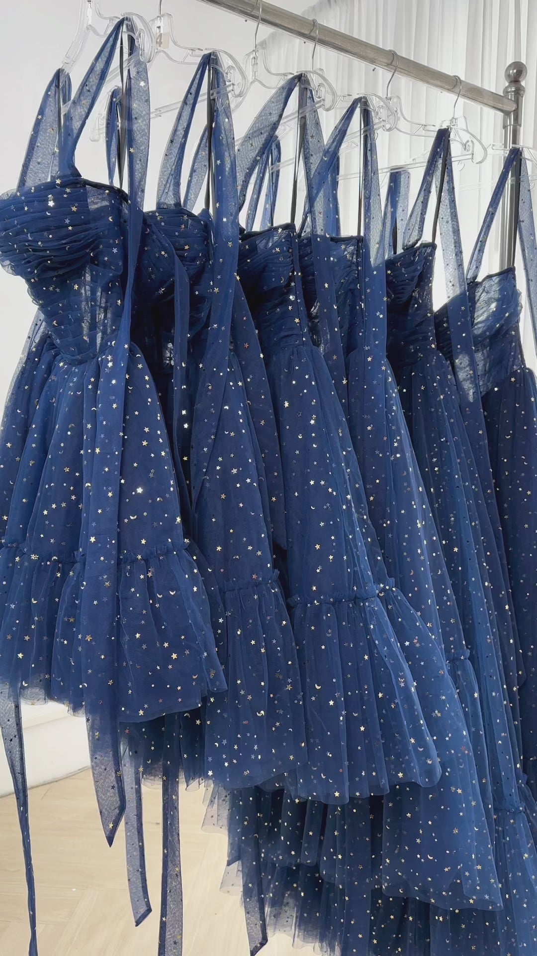 Custom order, dark navy tulle dress in different length. #dress #fashion #corset #promdress