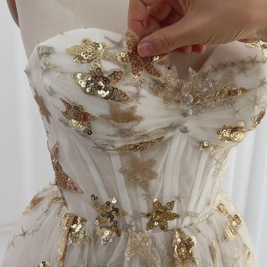 Making a corset sequin embroidered mini dress #sewing #prom #creative #promdress