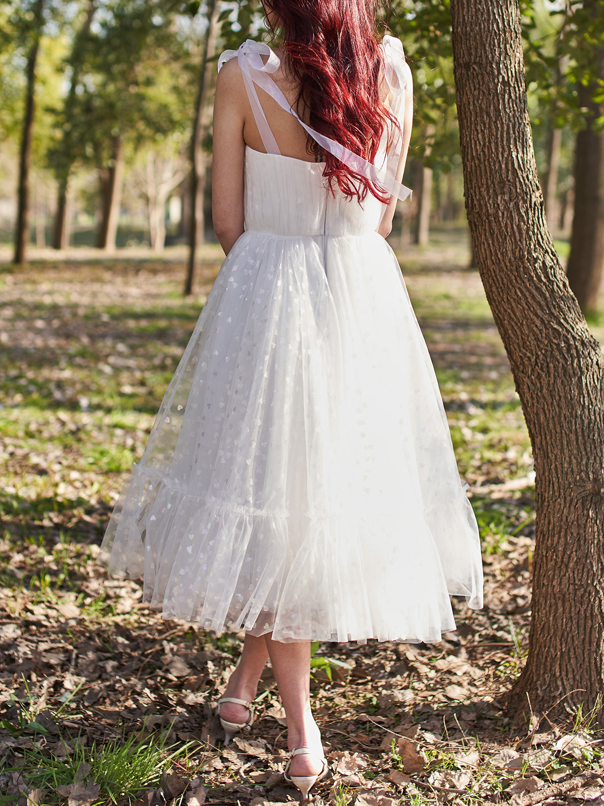 MissJophiel Bow Straps Tulle Sweetheart Midi Ivory Prom Dress Formal Evening Gown Ivory / Floor Length / US20W MissJophiel Bow Straps Tulle Sweetheart Midi Ivory Prom Dress Formal Evening Gown Ivory / Floor Length / US20W