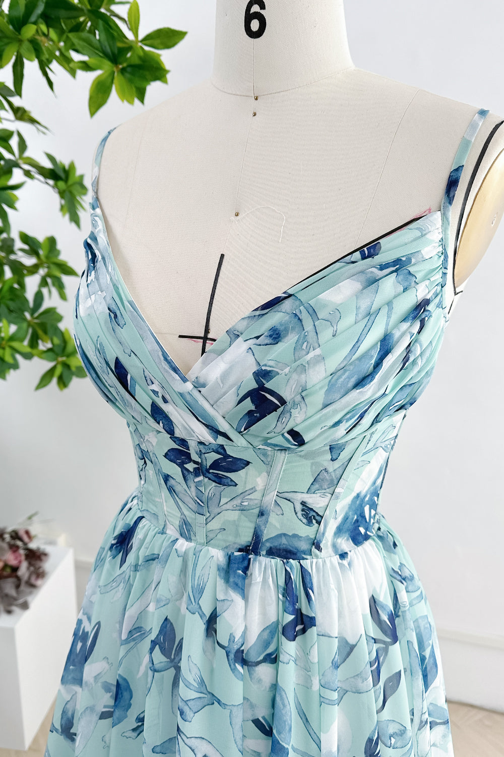 MissJophiel Spaghetti Straps Corset Floral Chiffon Tiered Dress Other / Above Knee / US16