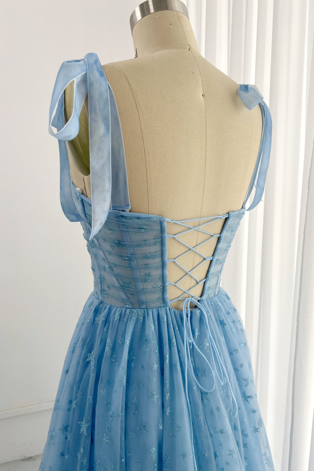 Stunning Sweetheart Blue Long Prom Dress with Slit