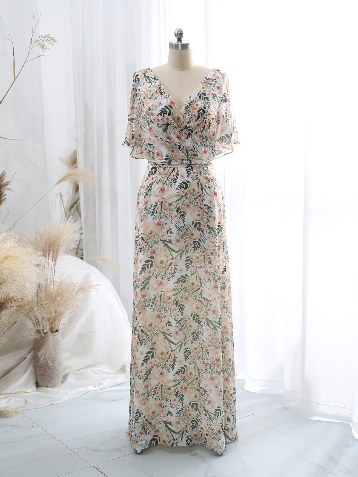 Amy Chiffon Floral Print Tiered Maxi Dress | Italian Fashion Clothing —  Shops From Italy