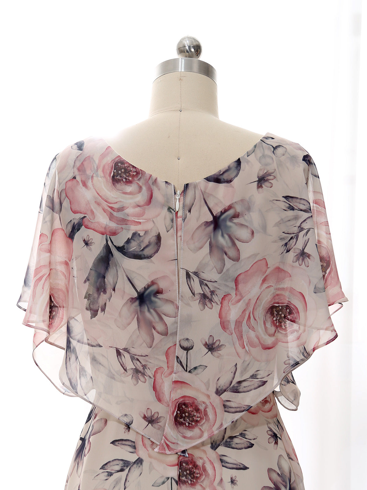 MissJophiel V Neck Draped High Low Flowy Short Sleeve Floral Wedding Party Guest Dresses Blush Pink / High Low / US8 MissJophiel V Neck Draped High Low Flowy Short Sleeve Floral Wedding Party Guest Dresses Blush Pink / High Low / US8